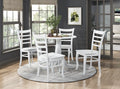 Homelegance 5924W-32RD-5PC 5 pc Bonnie white finish wood 32" round dining table set