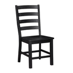 Homelegance Redmond 7-Piece White Trestle Dining Table Set with Black Ladder Back Chairs – 5929WH-72-7PCBK