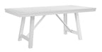 Homelegance Redmond 7-Piece White Trestle Dining Table Set with Black Ladder Back Chairs – 5929WH-72-7PCBK