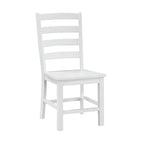 Homelegance 5929WH-72-7PCWH 7 pc Redmond white finish wood trestle base dining table set white chairs
