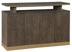 5933-96-7PC 7 pc Griffin brown finish wood dining table set fabric seating scoop style chairs