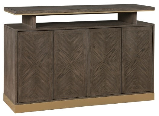 5933-96-7PC 7 pc Griffin brown finish wood dining table set fabric seating scoop style chairs