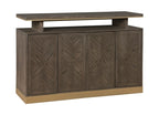 Homelegance 5933-40 Griffin brown finish wood gold accents server console buffet cabinet sideboard