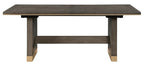 5933-96-7PC 7 pc Griffin brown finish wood dining table set fabric seating scoop style chairs