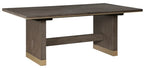 5933-96-7PC 7 pc Griffin brown finish wood dining table set fabric seating scoop style chairs
