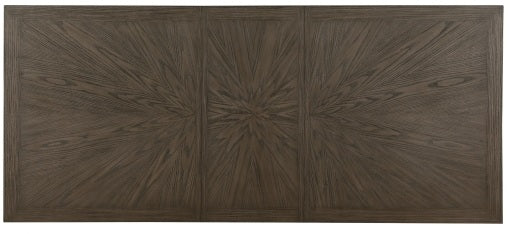 5933-96-7PC 7 pc Griffin brown finish wood dining table set fabric seating scoop style chairs
