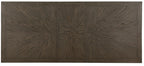 5933-96-7PC 7 pc Griffin brown finish wood dining table set fabric seating scoop style chairs