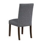 5976-5940GYS-7PC 7 pc Paulson dark brown finish wood dining table set grey chairs