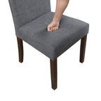 5976-5940GYS-7PC 7 pc Paulson dark brown finish wood dining table set grey chairs