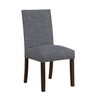 5976-5940GYS-7PC 7 pc Paulson dark brown finish wood dining table set grey chairs