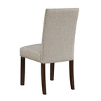 5976-5940TPS-7PC 7 pc Paulson dark brown finish wood dining table set taupe chairs