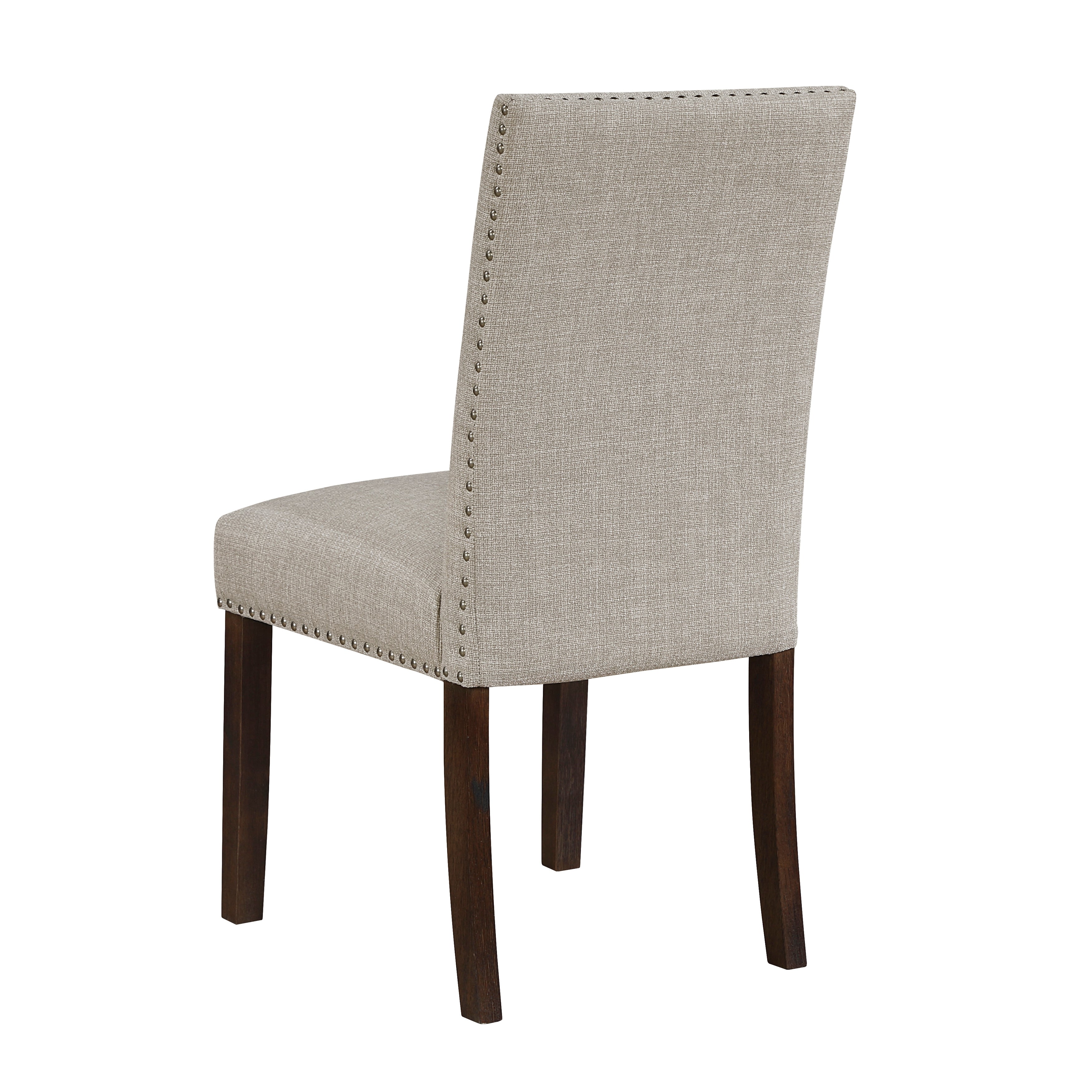 5976-5940TPS-7PC 7 pc Paulson dark brown finish wood dining table set taupe chairs