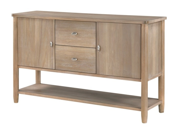 Homelegance 5944-40 Myrna natural wire brushed finish wood mid-century modern server console buffet cabinet sideboard