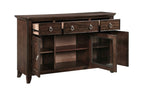 Homelegance 5962-40 Claymont cherry finish wood dark walnut inlay server console buffet cabinet sideboard