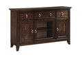 Homelegance 5962-40 Claymont cherry finish wood dark walnut inlay server console buffet cabinet sideboard
