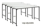 Homelegance 5963WH-22  Sumter 72" wide white finish wood black metal frame adjustable height over the bed desk