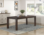 5976-5940TPS-7PC 7 pc Paulson dark brown finish wood dining table set taupe chairs