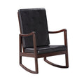 Acme 59935 Darby home co harting Raina espresso finish wood and dark brown faux leather upholstered rocking chair