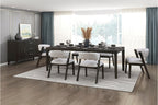 Homelegance Soma 7-Piece Black Finish Wood Modern Dining Table Set – 5999-7PC