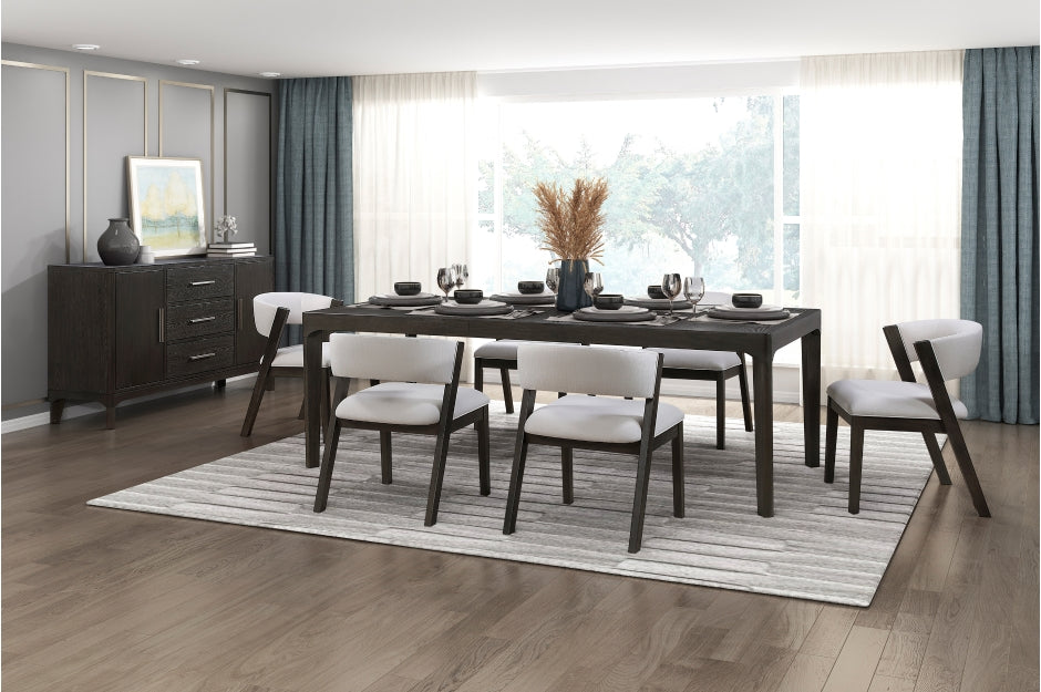 Homelegance Soma 7-Piece Black Finish Wood Modern Dining Table Set – 5999-7PC