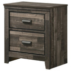 B6800 4 pc A & J homes studio Carter reclaimed grey weathered finish wood queen bedroom set