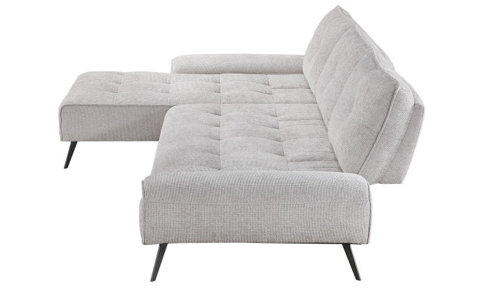 Homelegance Pleasure Light Grey Chenille Sectional Sofa – 8400LTG-2LC2R
