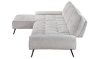 Homelegance Pleasure Light Grey Chenille Sectional Sofa – 8400LTG-2LC2R