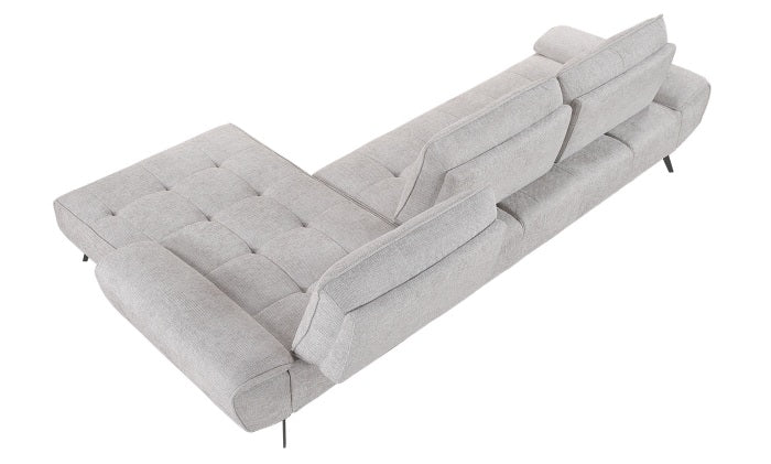 Homelegance Pleasure Light Grey Chenille Sectional Sofa – 8400LTG-22LRC