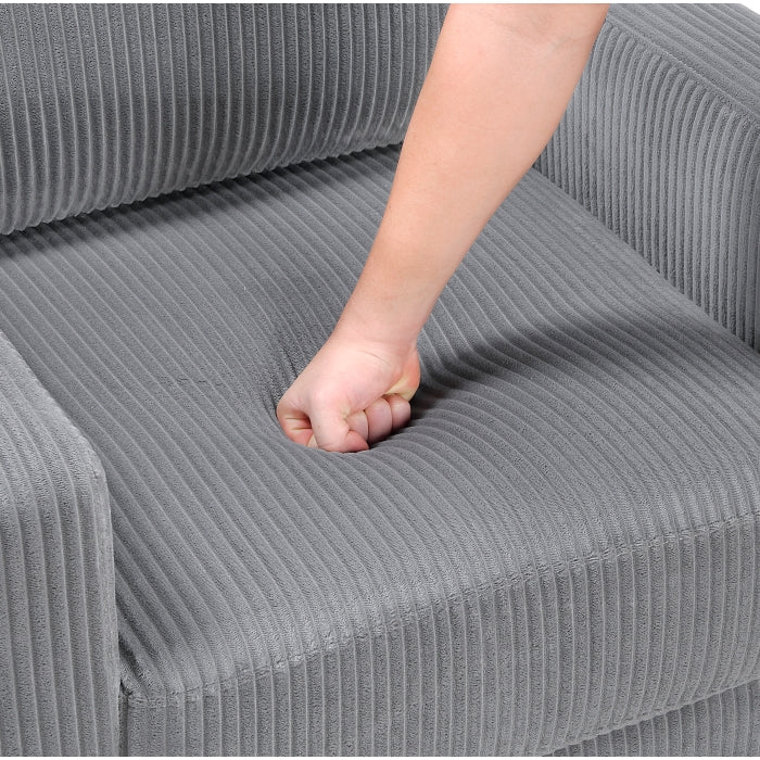 Hollarman Dark Gray Corduroy Sofa & Love Seat Set – 9520GRY-SL
