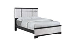B8162-4PC 4 pc Remington two tone black and white wood grain finish queen bedroom set