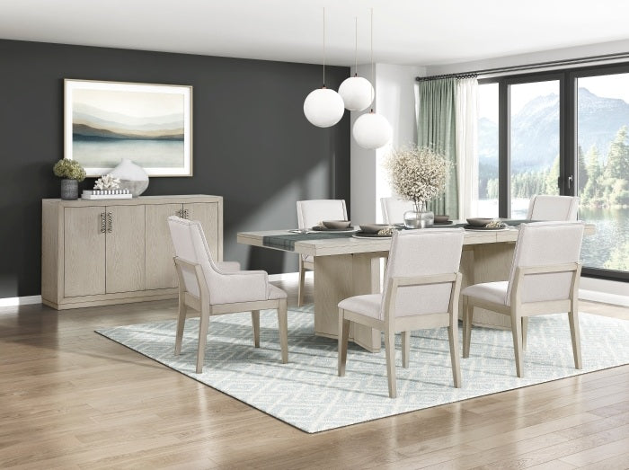 Homelegance 6000-96-7PC 7 pc Tundra antique white finish wood dining table set