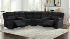 Coaster Hagen Steel Grey Fabric Power Reclining Sectional Sofa – 600500P