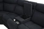 Coaster Hagen Steel Grey Fabric Power Reclining Sectional Sofa – 600500P