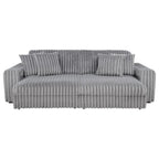 Coaster 600536P Jacana grey wide corduroy fabric double power chaise 108" sofa with USB