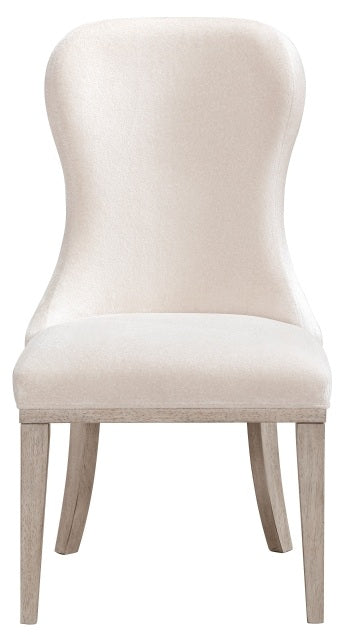 Homelegance 6018-108-7PC 7 pc Lofton two tone light grey and white finish wood 108" double pedestal dining table set