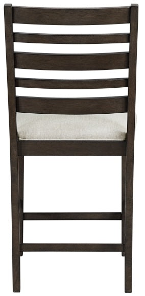 Homelegance 6023-36-6PC 6 pc Victoria dark espresso finish wood counter height dining table set with bench