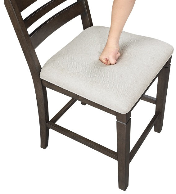 Homelegance 6023-36-7PC 7 pc Victoria dark espresso finish wood counter height dining table set