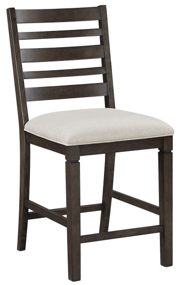 Homelegance 6023-36-6PC 6 pc Victoria dark espresso finish wood counter height dining table set with bench