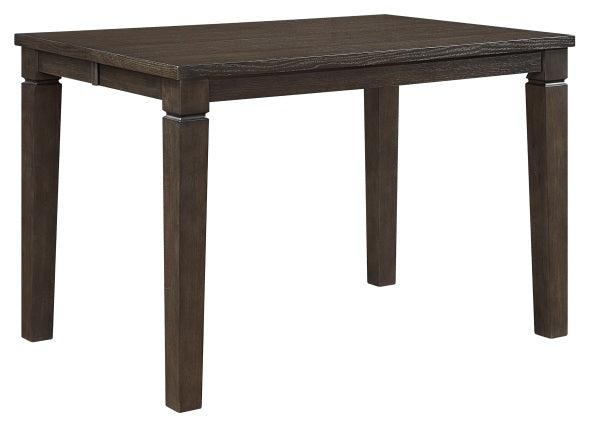 Homelegance 6023-36-6PC 6 pc Victoria dark espresso finish wood counter height dining table set with bench