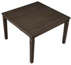 Homelegance 6023-36-6PC 6 pc Victoria dark espresso finish wood counter height dining table set with bench