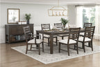 Homelegance 6023-84-7PC 7 pc Victoria dark espresso finish wood dining table set
