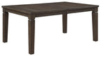 Homelegance 6023-84-7PC 7 pc Victoria dark espresso finish wood dining table set