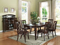 Acme 60255-57-58 7 pc Canora grey rudisill keenan walnut finish wood 4 leg dining table set