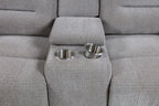 Coaster 602551-S2 2 pc Gilson grey chenille fabric reclining sofa and love seat set with cup console