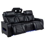Coaster Zuma Black Leatherette Dual Power Reclining Sofa & Loveseat Set – 603251PP-S2