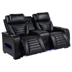 Coaster Zuma Black Leatherette Dual Power Reclining Sofa & Loveseat Set – 603251PP-S2