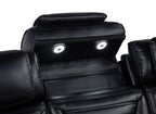 Coaster Zuma Black Leatherette Dual Power Reclining Sofa & Loveseat Set – 603251PP-S2