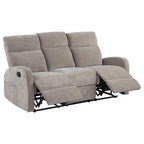 Hamilton 2-Piece Sand Chenille Reclining Sofa & Loveseat – 603371-S2