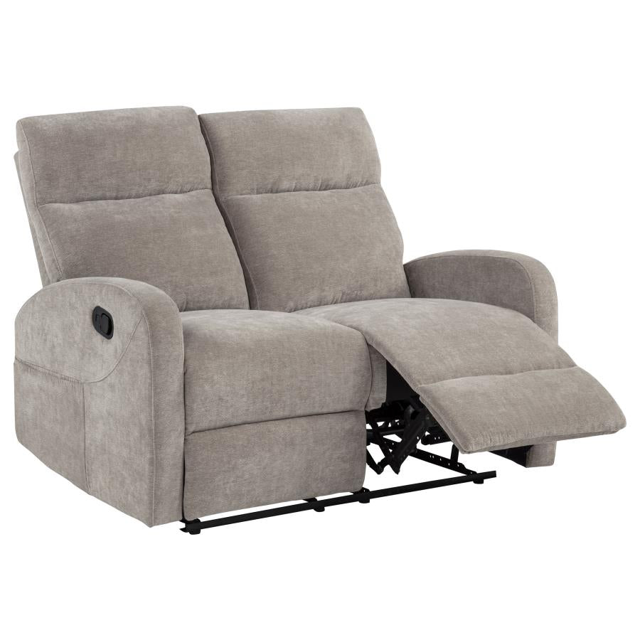 Coaster 603371-S2 2 pc Hamilton sand chenille fabric reclining sofa and love seat set