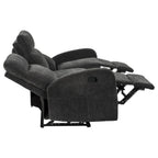 Coaster 603374-S2 2 pc Hamilton charcoal grey chenille fabric reclining sofa and love seat set